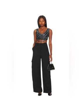 NBD Beaded Bhavna Sleeveless Crop Top